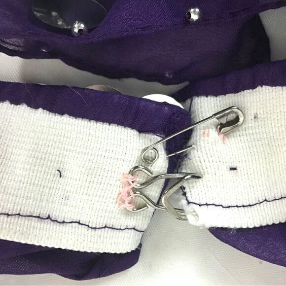 Belly Dancer Girls Toddler 2PC Purple Costume & Silver Dangles SMALL - Picture 5 of 5